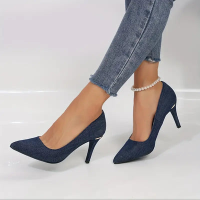 Denim Stiletto Heels