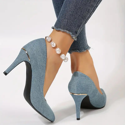 Denim Stiletto Heels