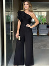 Ruffle Trim Jumpsuit