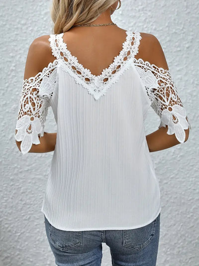 Amelia Lace Shoulder Blouse