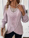 Sophia Ribbed Lace Top