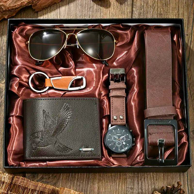 Gentleman's Essentials Leather Gift Set