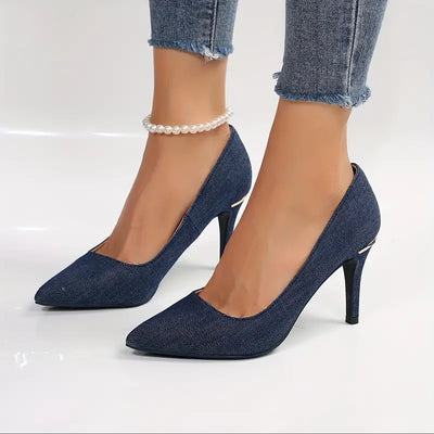 Denim Stiletto Heels