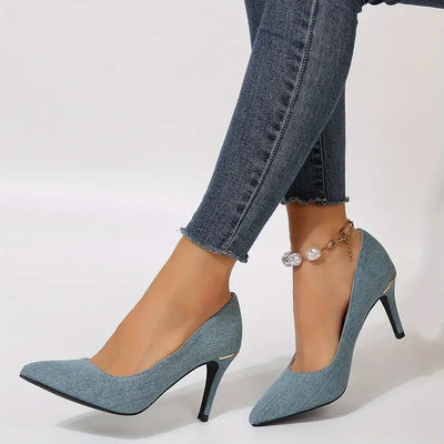 Denim Stiletto Heels