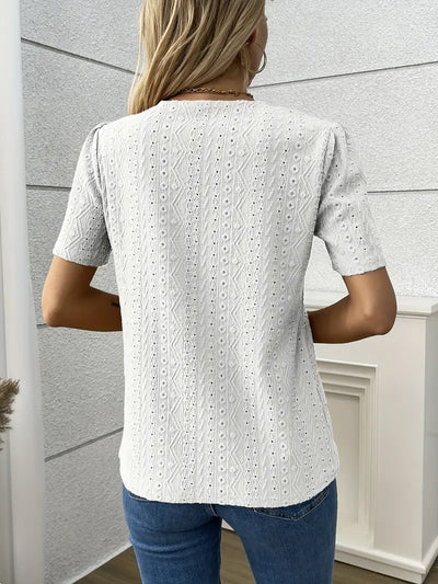 Lace Detail Embroidered Top