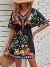 Floral Embroidered A-line Dress