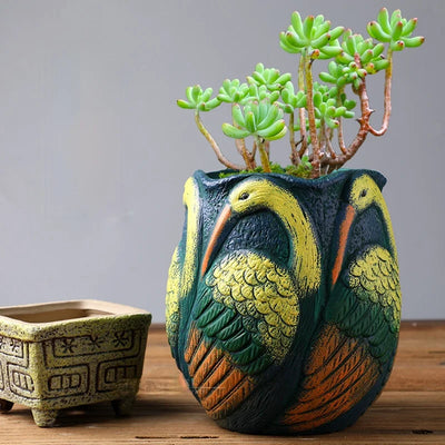 Ceramic Wildlife Flower Pots